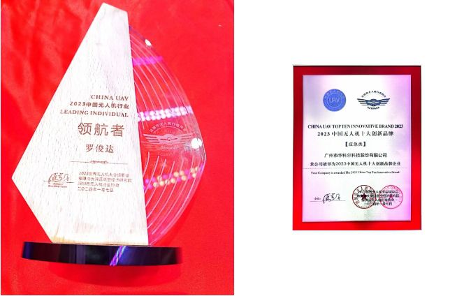 2024全國無人機第九屆無人機百人會，華科爾榮獲兩項大獎